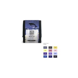 Набор Sketchmarker BRUSH "Night Set" 12 маркеров в пенале