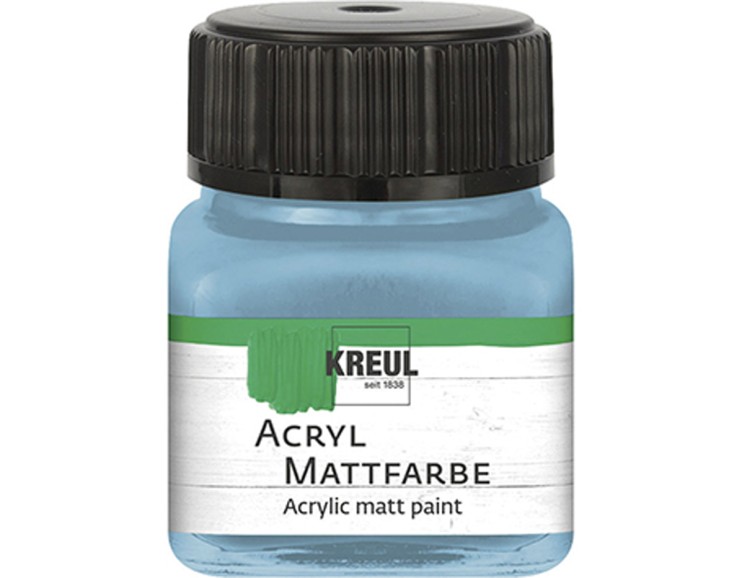 Акрил матовый Kreul "Acryl Mattfarbe" 75238 Bavarian Blue (баварская синяя), 20 мл
