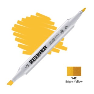 Маркер двусторонний Sketchmarker "Classic" Y42 Яркий желтый