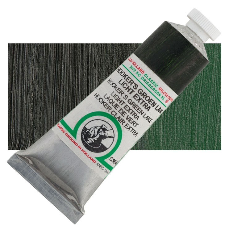 Масло Old Holland C304 Хукера зелёный светлый прозрачный лак экстра/ 40мл.