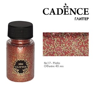 Глиттер в банке Cadence "Glitter Powder" 45мл, №17 желтый/красный