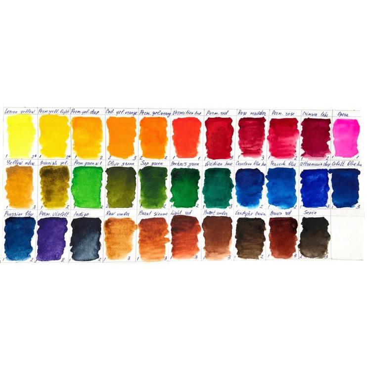 Набор акварельных красок Shinhan "PWC" 32 тубы по 15мл в картонной упаковке