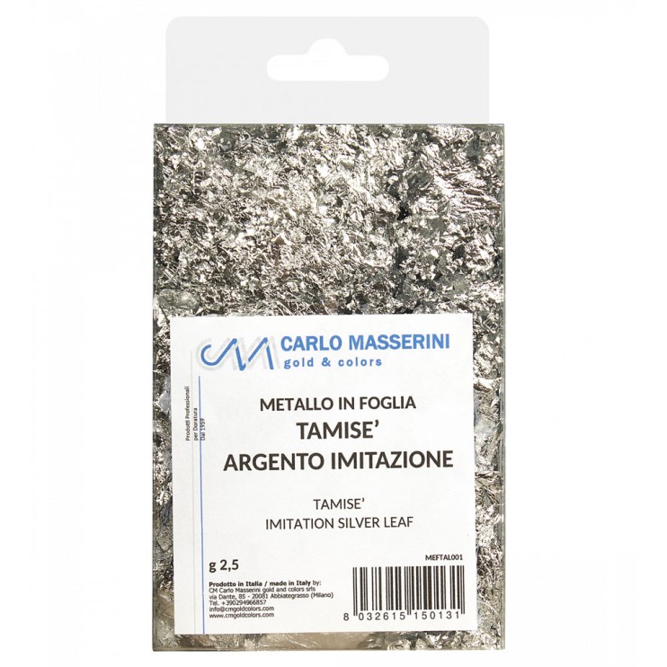 Поталь в крошке Masserini "Tamise" серебро (2,5 гр)