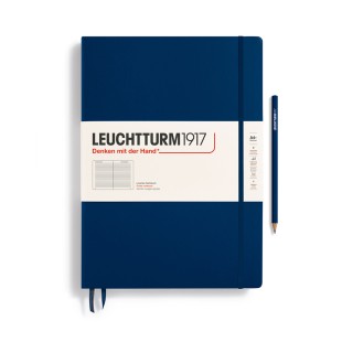 Блокнот в линейку Leuchtturm1917 "Master" A4+, 117л,100гр/м², твердая обложка,Синий Неви (359867)