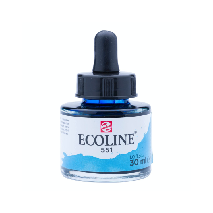 Акварель жидкая "Ecoline" №551 Небесно-голубой, 30 мл
