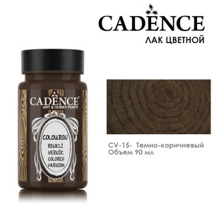 Лак цветной для дерева Cadence "ColourOn" 90мл №CV-15 темно-коричневый
