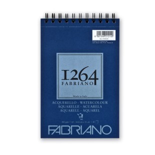 Альбом для акварели Fabriano "1264 Acquerello" 14,8х21см, 20л, 300гр/м² (Cold pressed)