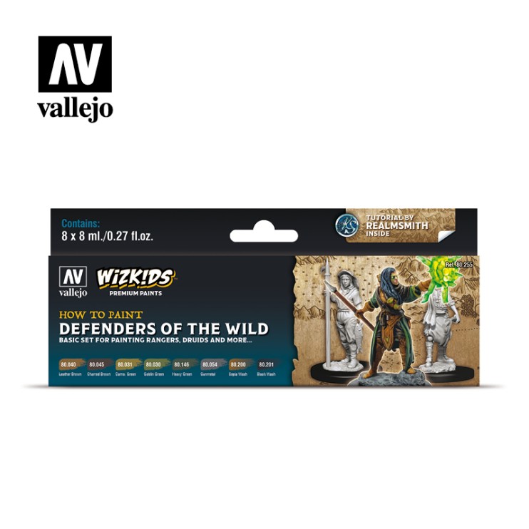 Набор Vallejo Wizkids "Defenders of the Wild" 80.255, 8 красок по 8мл
