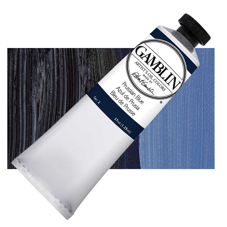 Масляная краска Gamblin "Artist" Prussian Blue (синяя прусская), туба 37мл
