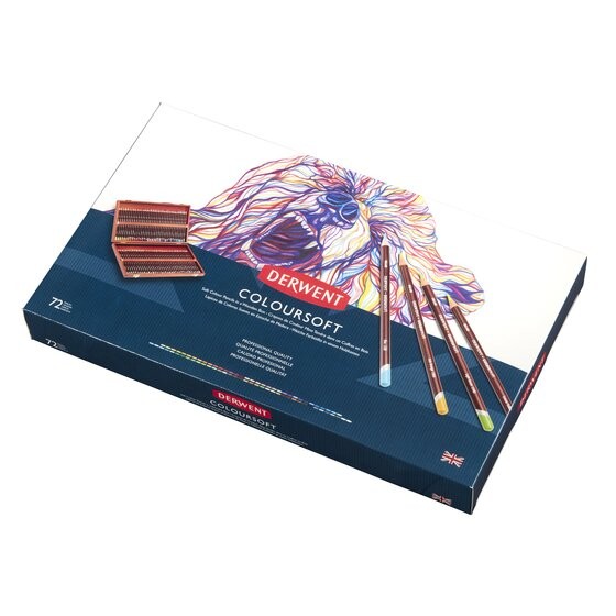 Цветные карандаши Derwent "Coloursoft" 72 цветов в деревянной упаковке (0701031)