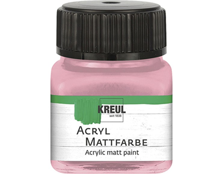 Акрил матовый Kreul "Acryl Mattfarbe" 75245 Pastel Rose (розовая пастель), 20 мл