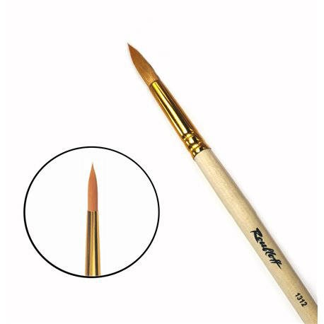 Кисть синтетика жесткая круглая "1312" №8 длинная ручка