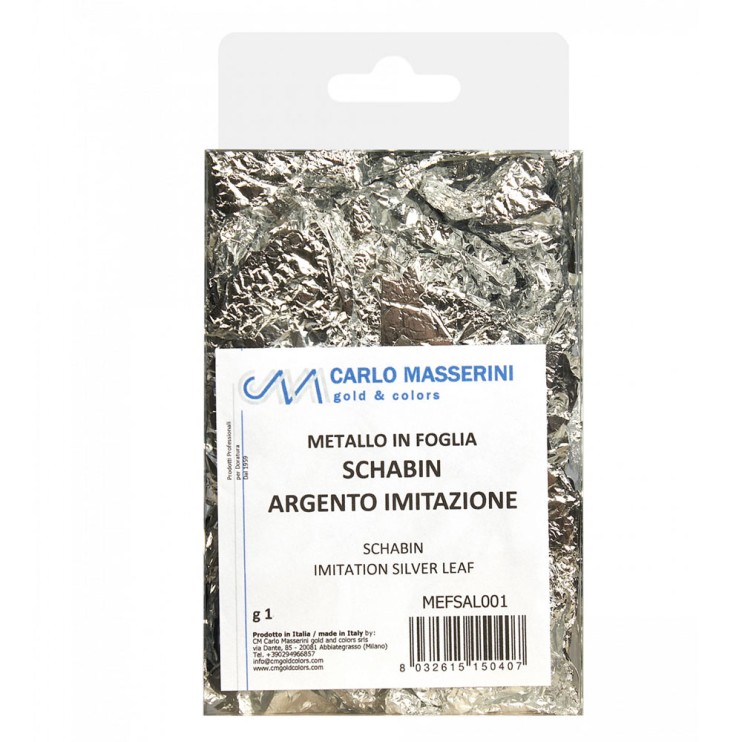 Поталь смятая Masserini "Schabin" серебра, 1гр