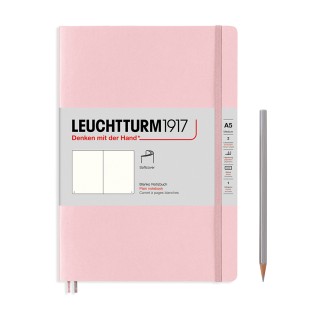 Блокнот без линовки Leuchtturm1917 "Medium" A5, 61л, 80гр/м², мягкая обложка,Розовый
