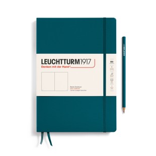 Блокнот без линовки Leuchtturm1917 "Composition" B5, 109л, 80гр/м², твердая обложка, Зеленый Океан (366174)