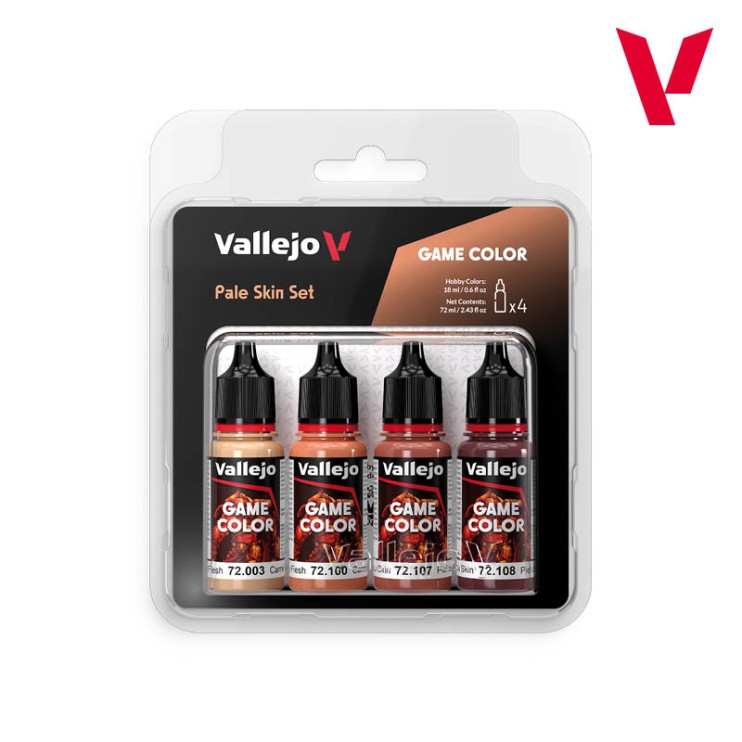 Набор 4 краски Vallejo Game Color "Pale Skin" для моделизма