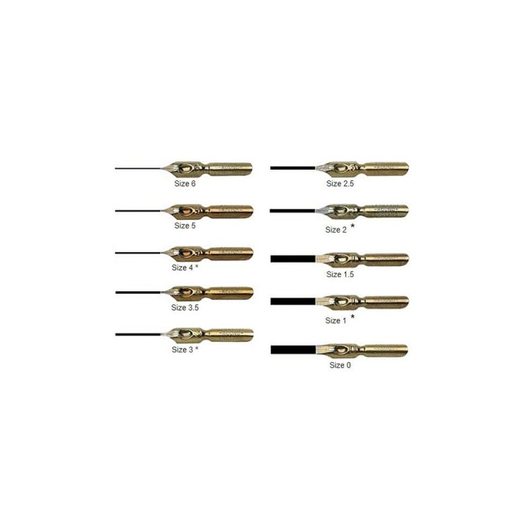 Перья "Leonardt Round Hand" №6 (0,55мм) (24 штуки)