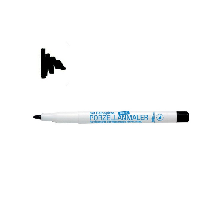 Маркер контурный по фарфору Kreul "Porzellanmaler" 1мм, Чёрный