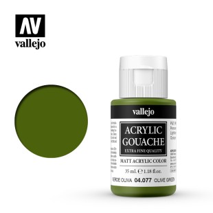 Гуашь-темпера Vallejo "Acrylic Gouache" Зеленый оливковый, 35 мл