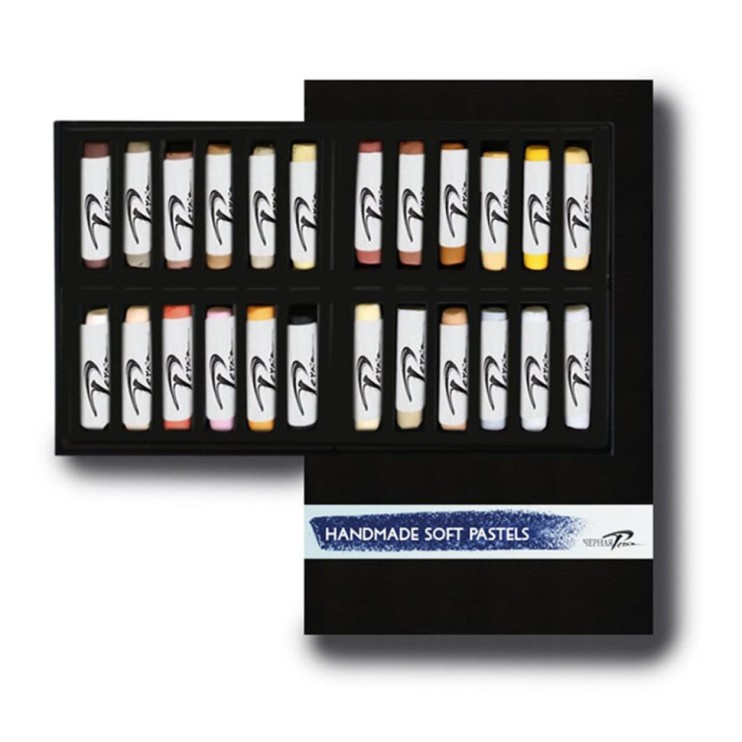 Набор сухой пастели ручной работы Chernaya Rechka "Portrait" 24 цвета в картонной коробке