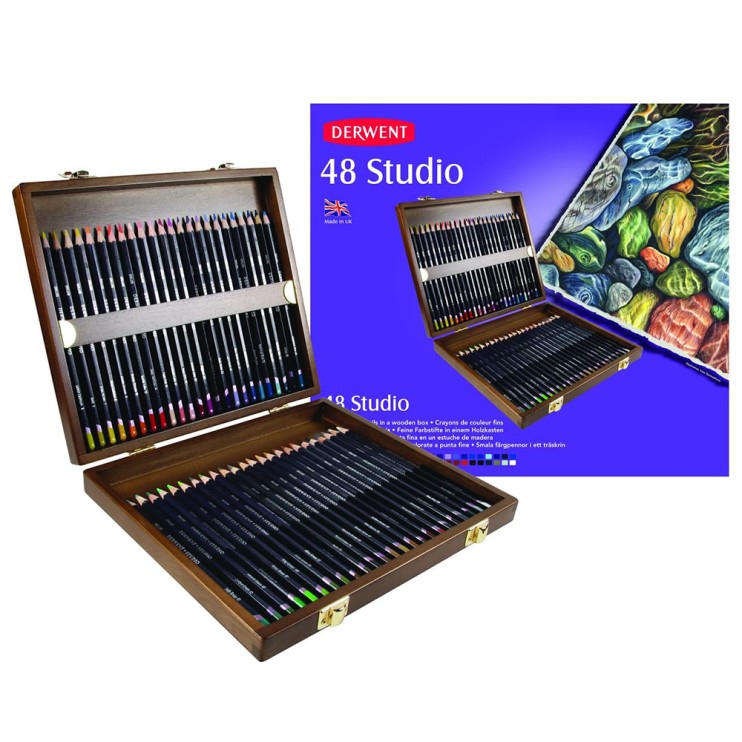 Набор цветных карандашей Derwent "Studio" 48 цветов в деревянном коробке (0700822)