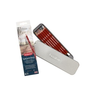 Цветные карандаши Derwent "Drawing" 6 цветов в металлической упаковке (0701089)