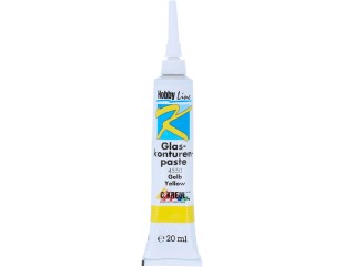 Контурная краска по стеклу Hobby line "Glas-konturen paste" желтая/ туба 20 мл