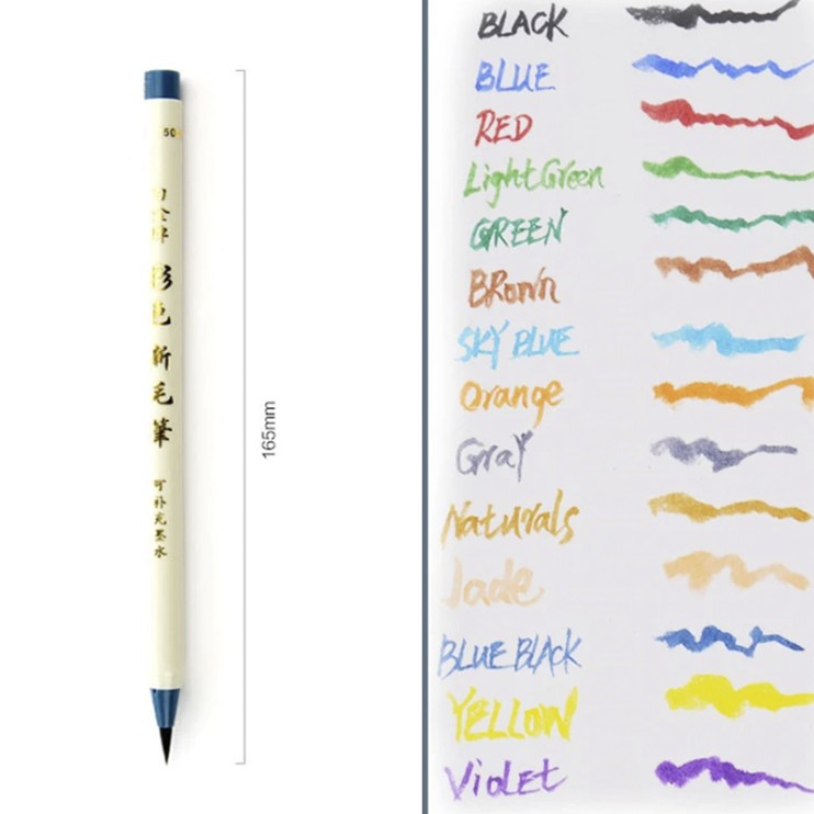 Маркер-кисть для каллиграфии и леттеринга, изумрудный