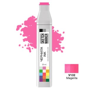 Чернила спиртовые Sketchmarker V132 Пурпурный (Маджента), 20 мл