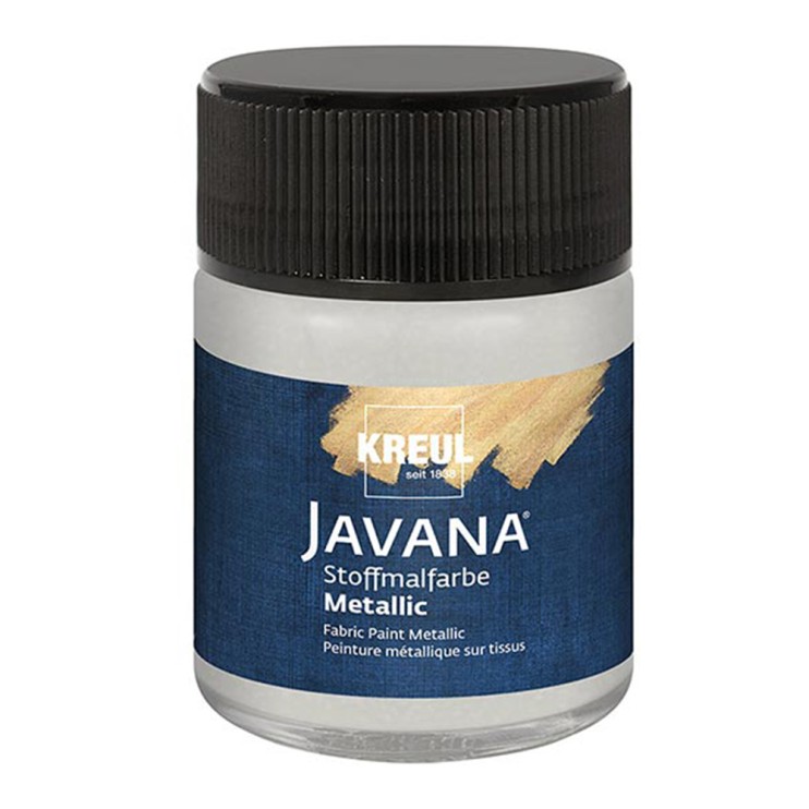 Краска по тканям Kreul "Javana Textil Metallic" 50мл, белый (92431)