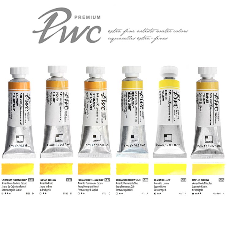 Краска акварельная SH "PWC" 6 туб (№538, 543, 547, 548, 553, 555) по 15мл