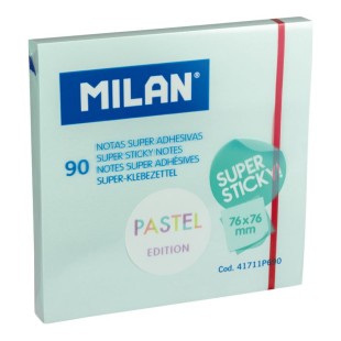 Бумага для заметок самоклеящаяся "MILAN" голубая, 76х76мм, 90л