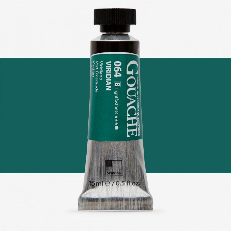 Гуашь Shinhan "Designers GOUACHE" №064(B) Viridian (Виридиан), туба 15мл
