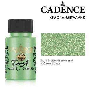 Краска акриловая Cadence "Dora Metallic Paint" 50мл №183 яркий зеленый