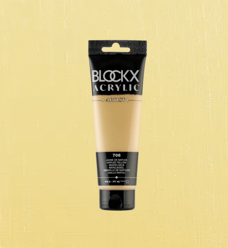 Акрил Blockx Artist №706 Naples yellow/ Неаполитанская желтая, 120мл