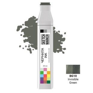 Чернила спиртовые Sketchmarker BG10 Прозрачный зеленый, 20 мл