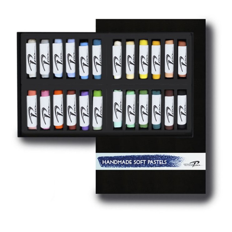 Набор сухой пастели ручной работы Chernaya Rechka "Natural" 24 цвета в картонной коробке