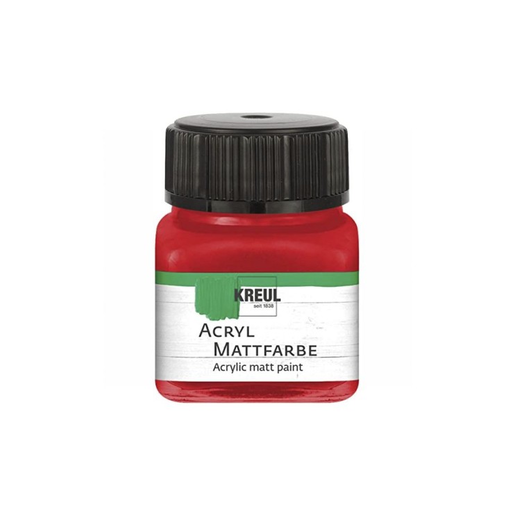 Акрил матовый Kreul "Acryl Mattfarbe" 75255 Brilliant Red (ярко-красная), 20 мл