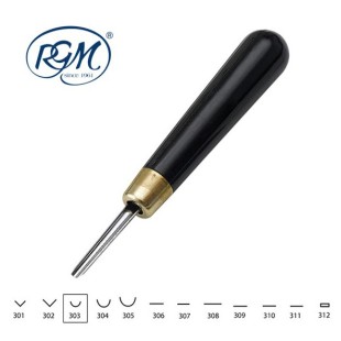 Набор резцов по линолеуму "RGM" с усиленной ручкой, 3 штуки (№301, 302, 303)
