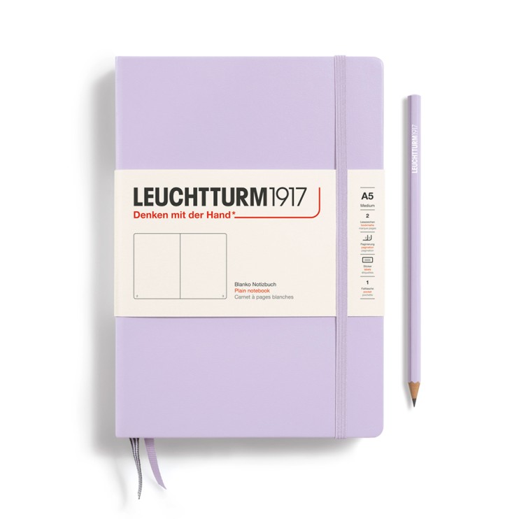Блокнот без линовки Leuchtturm1917 "Medium" A5, 125л, 80гр/м², твердая обложка, Сиреневый (365480)