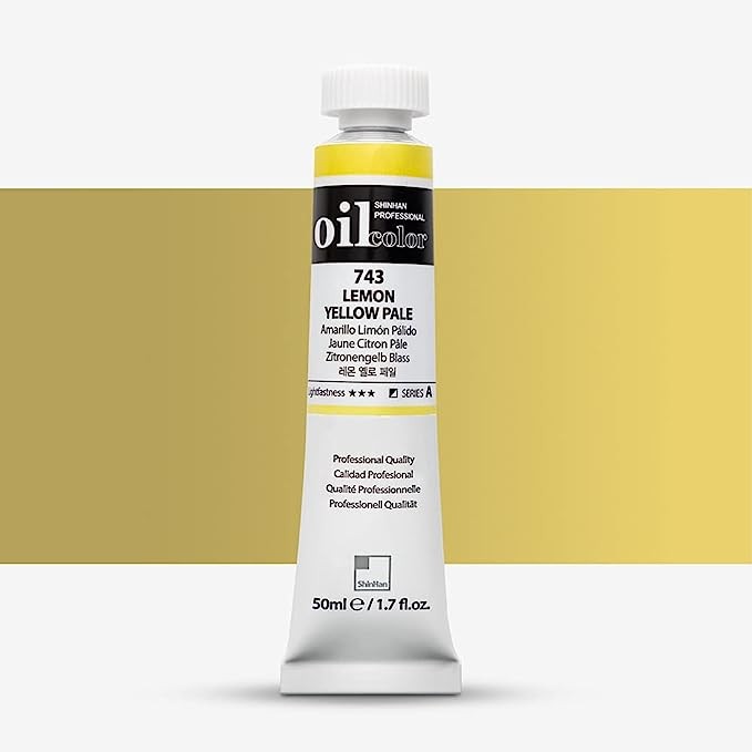 Краска масляная ShinHan "Professional" №743 Желтый лимонный бледный, туба 50мл