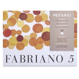 Склейка для акварели Fabriano "Fabriano 5" 23x31см, 20л, 300гр/м² (Cold pressed)