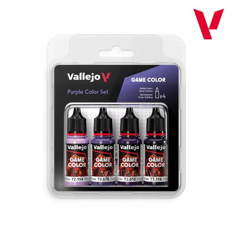 Набор 4 краски Vallejo Game Color "Purple" для моделизма