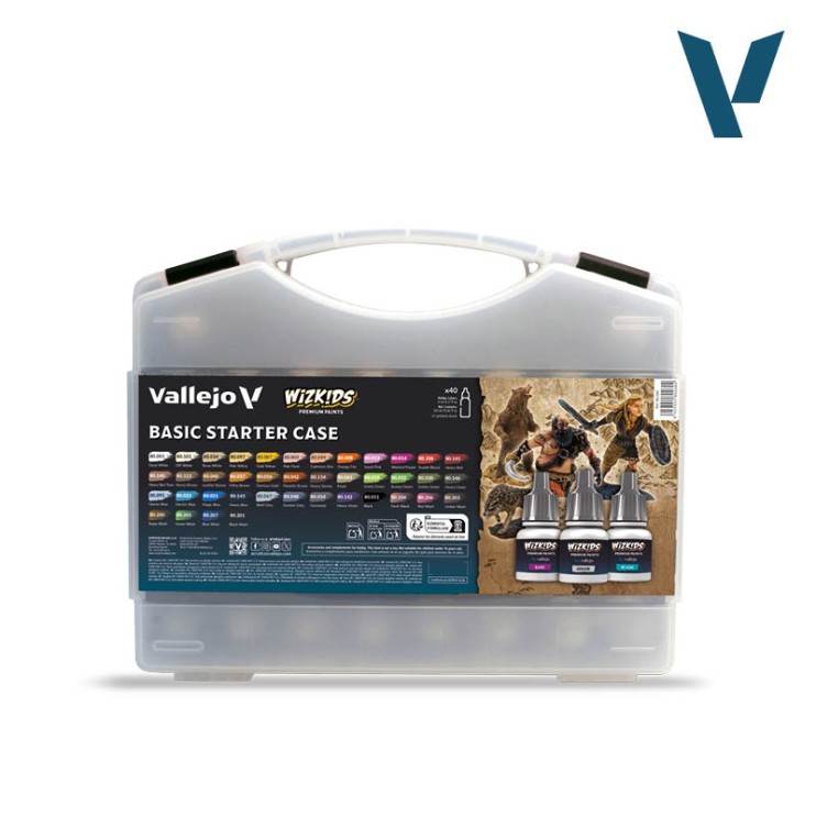 Набор Vallejo Wizkids "Basic Starter" 80.260, 40 красок по 8мл + кисть №0