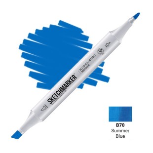 Маркер двусторонний Sketchmarker "Classic" B70 Летний синий