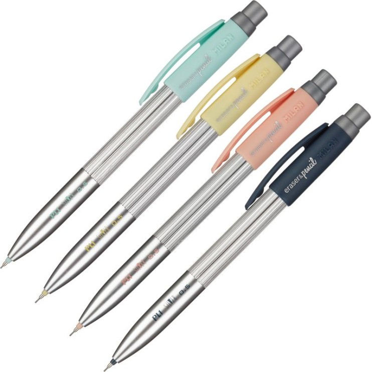 Набор карандашей механических Milan "PL1" 0.5мм, 4 ручки, цвета ассорти