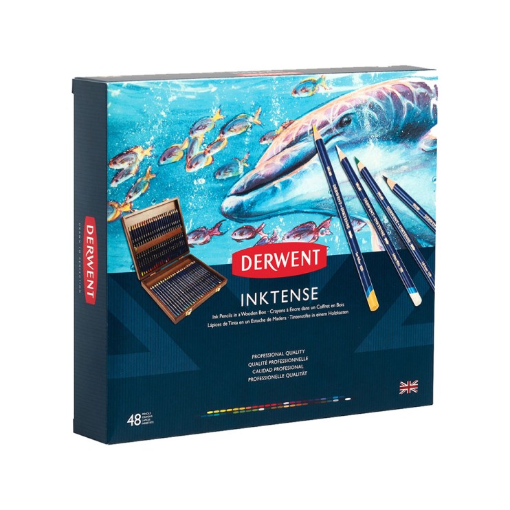 Набор акварельных карандашей "Inktense" 48 штук в деревянной упаковке (2300151)
