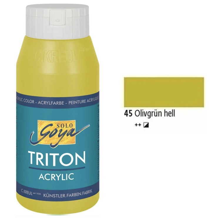 Краска акриловая Solo Goya "Triton" №45 Оливковый зелёный, 750мл.