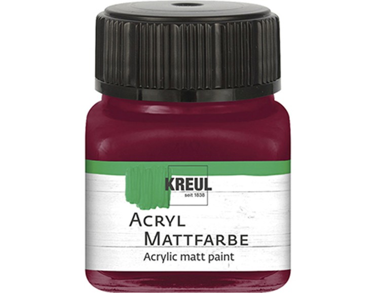 Акрил матовый Kreul "Acryl Mattfarbe" 75269 Wine Red (винный), 20 мл
