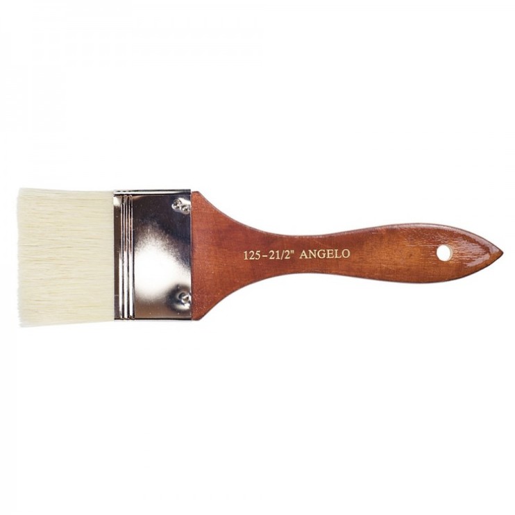 Кисть для рисования щетина флейц Angelo "125" №90 (90мм.)